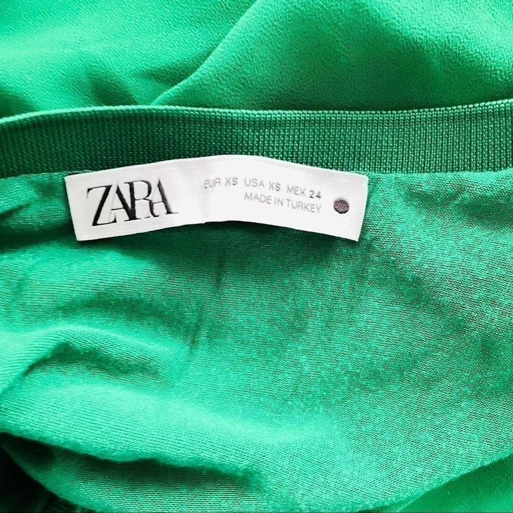 Zara oversized ruffle flowy top size xs travel vacation resort elegant - Picture 5 of 5